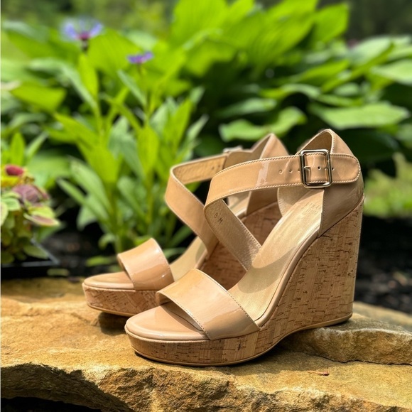 STUART WEITZMAN Oneliner Wedges nude Size 8 - Picture 10 of 13